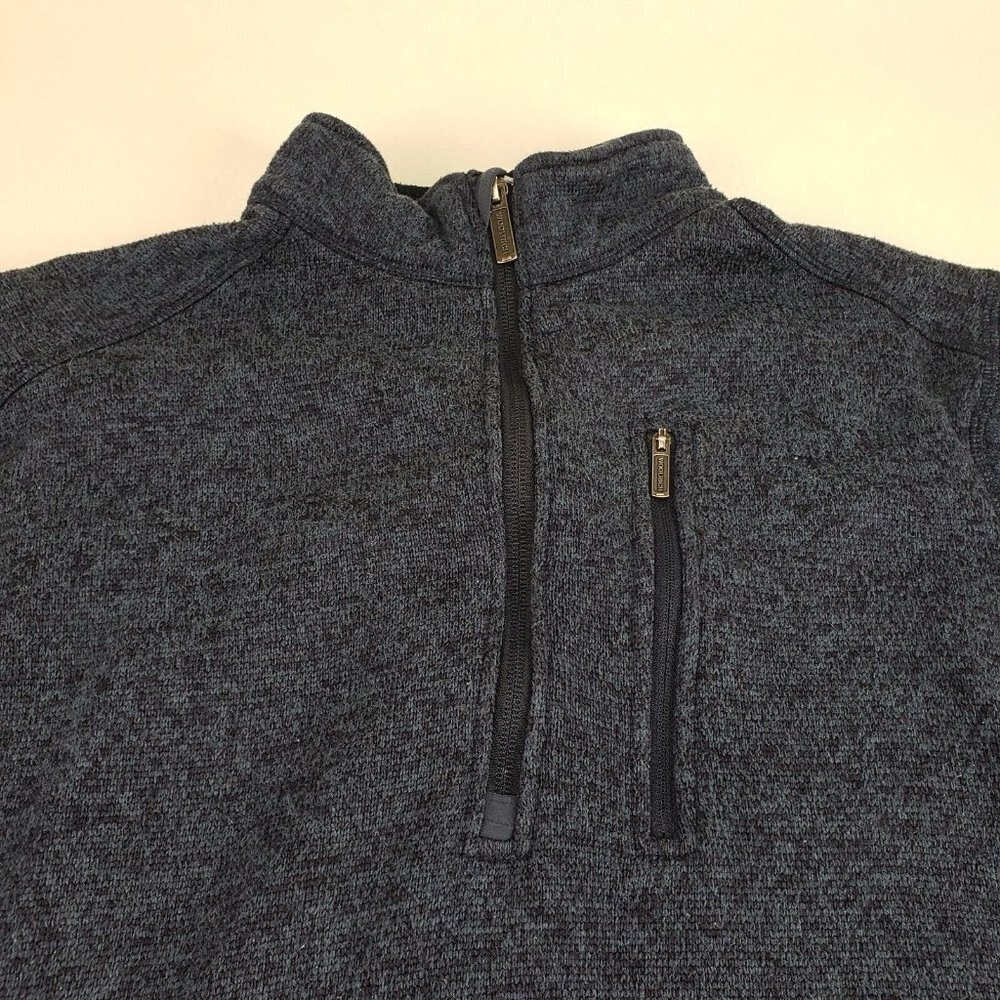 Woolrich Quarter Zip Pullover Sweater Mens XL Blue Long Sleeve Fleece Jacket - Picture 2 of 10